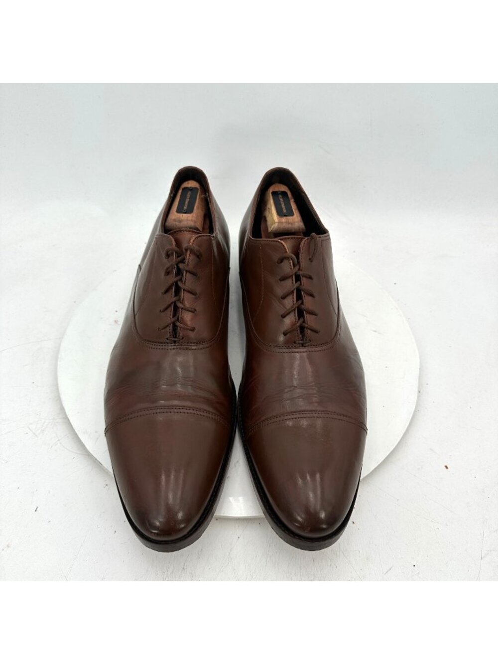 To Boot New York Adam Derreck Men Sz 12 Brown Leather Cap Toe Oxford Dress Shoes